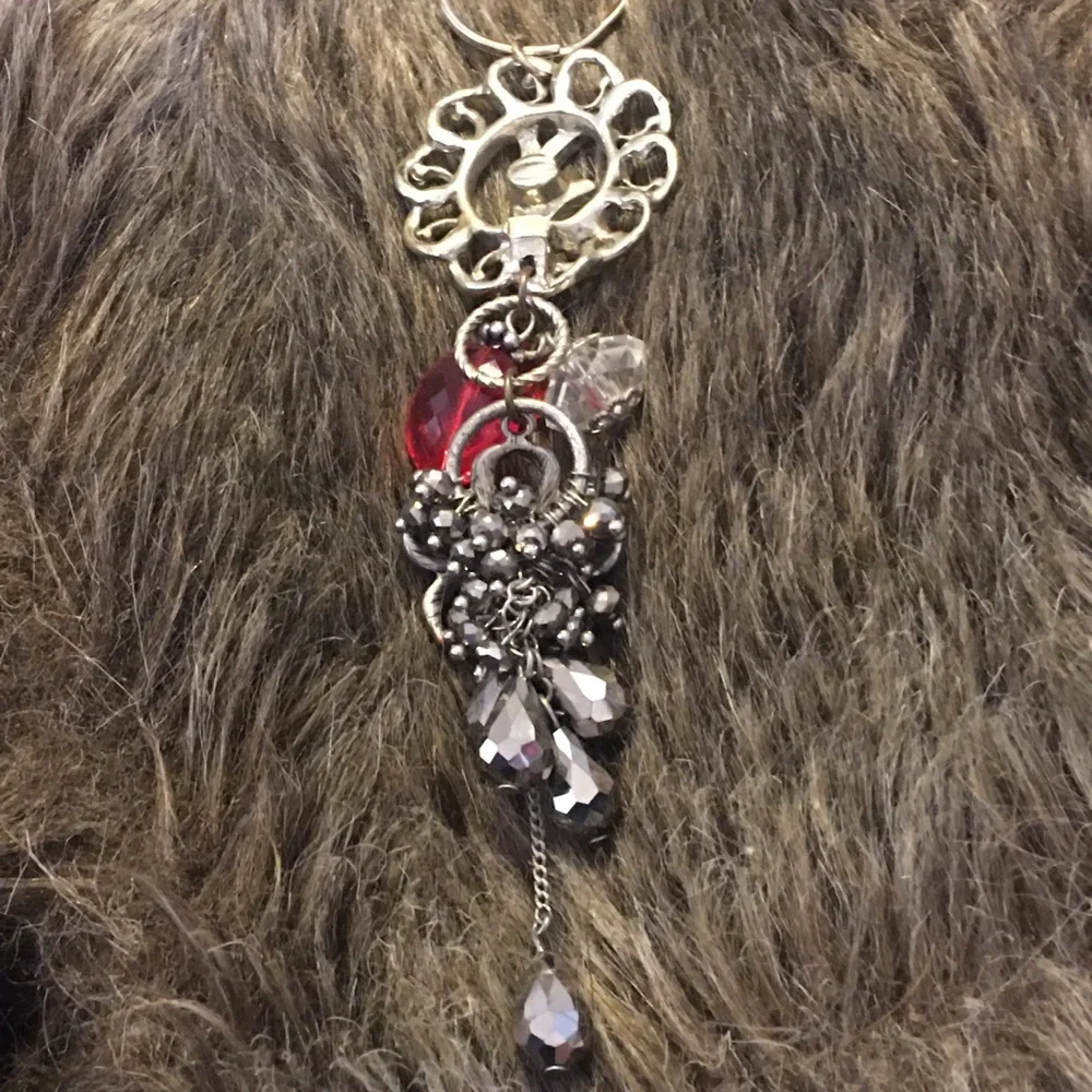 Vintage repurpose salvaged estate gem keychain